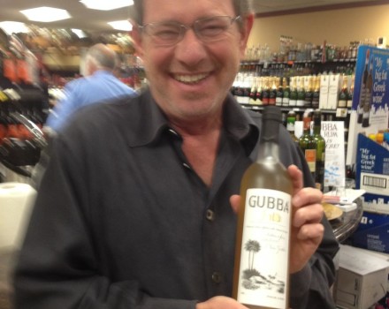 Steve signs his first bottle of Gubba Rum